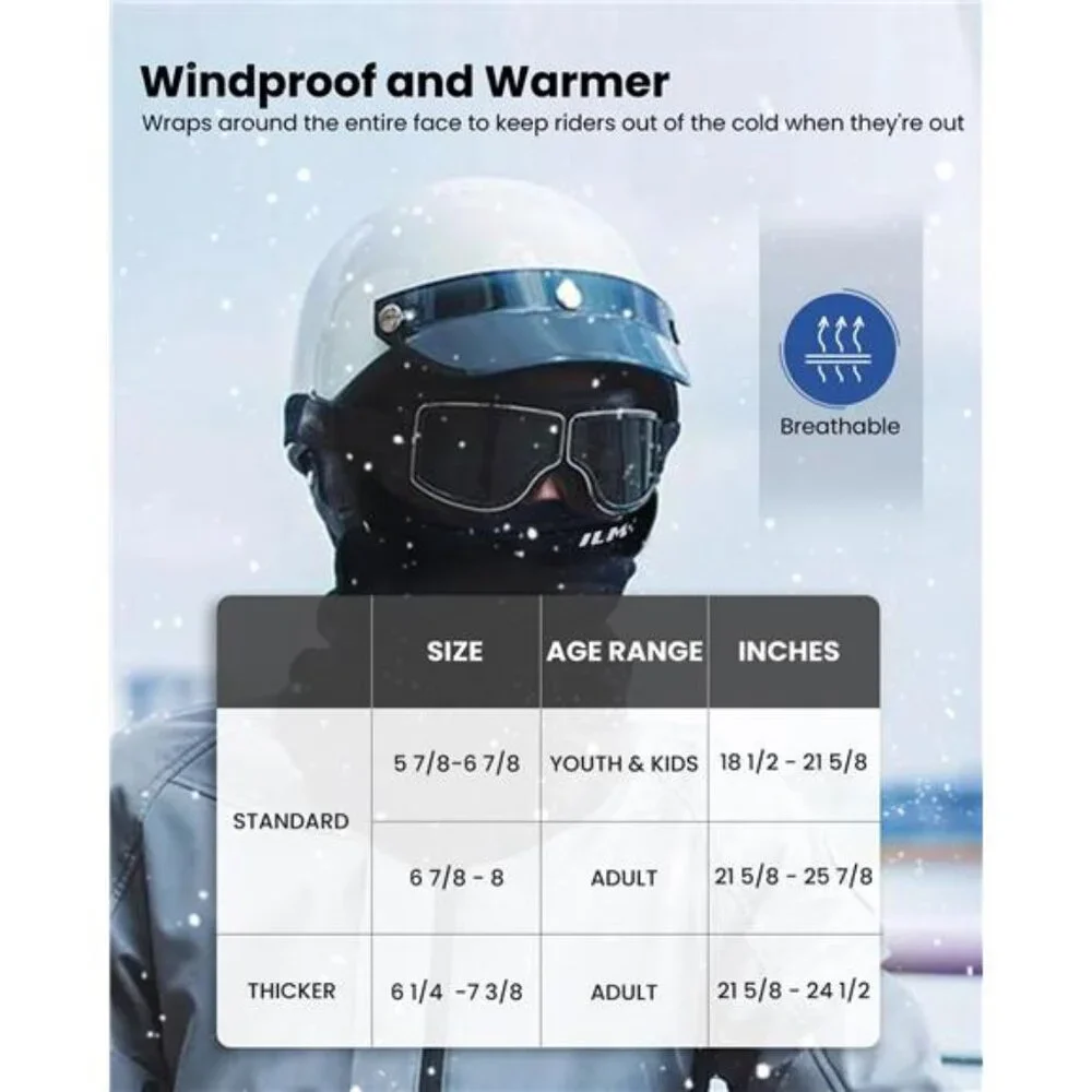 ILM Motorcycle Face Mask Adult Youth for Ski Model